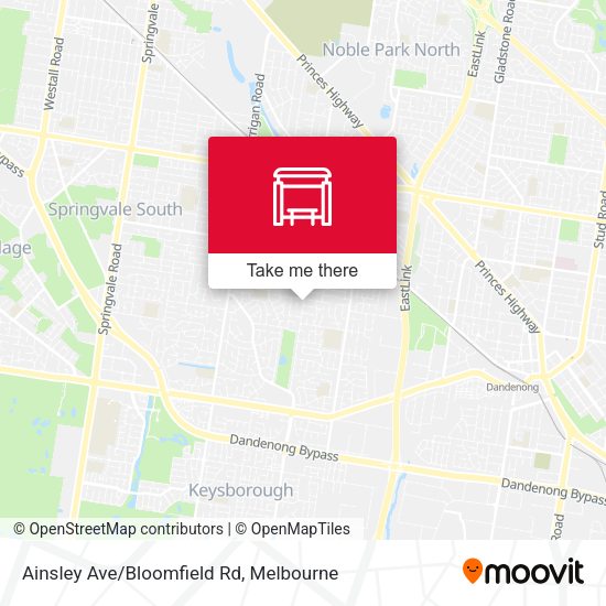 Ainsley Ave/Bloomfield Rd map