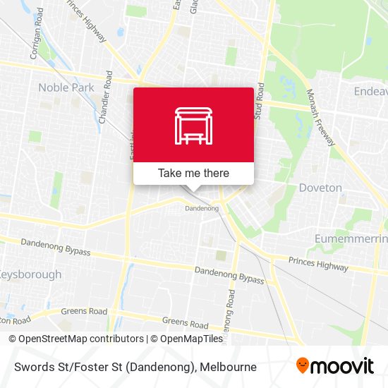 Mapa Swords St / Foster St (Dandenong)