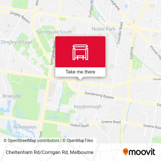 Cheltenham Rd/Corrigan Rd map