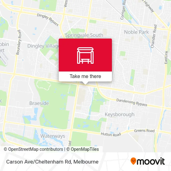Carson Ave/Cheltenham Rd map