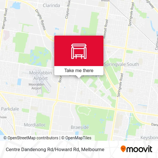 Centre Dandenong Rd/Howard Rd map