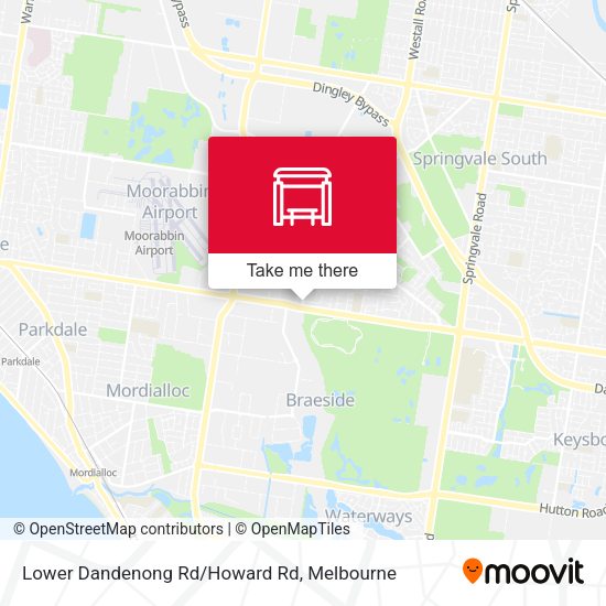 Lower Dandenong Rd/Howard Rd map