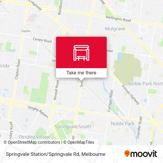 Springvale Station / Springvale Rd map