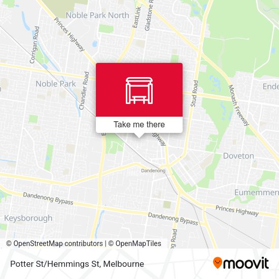 Potter St/Hemmings St map