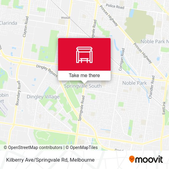 Kilberry Ave/Springvale Rd map
