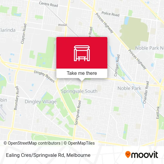 Mapa Ealing Cres/Springvale Rd