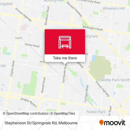 Mapa Stephenson St/Springvale Rd