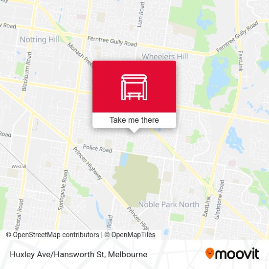 Huxley Ave/Hansworth St map