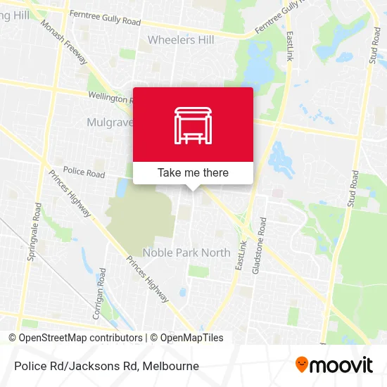 Mapa Police Rd/Jacksons Rd