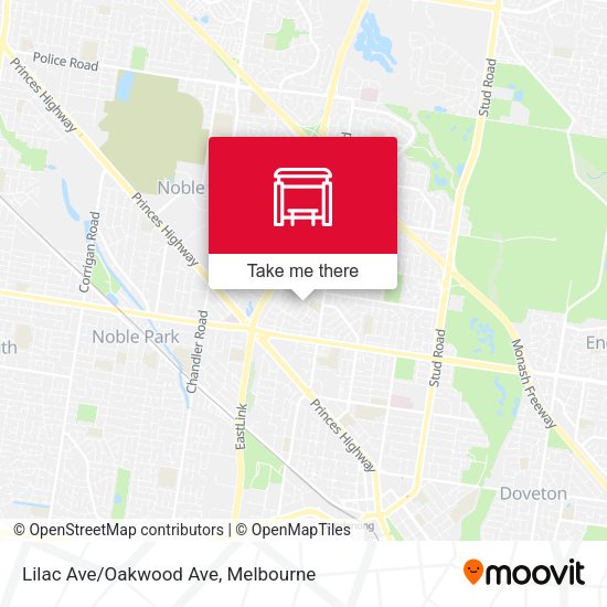 Lilac Ave/Oakwood Ave map