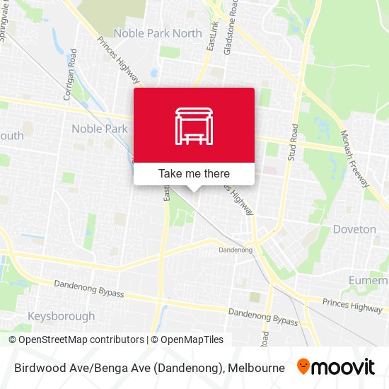 Birdwood Ave / Benga Ave (Dandenong) map