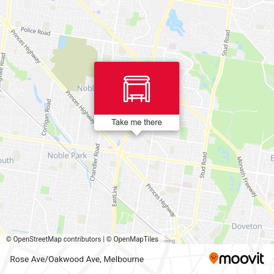 Rose Ave/Oakwood Ave map