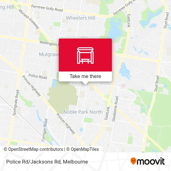 Mapa Police Rd/Jacksons Rd