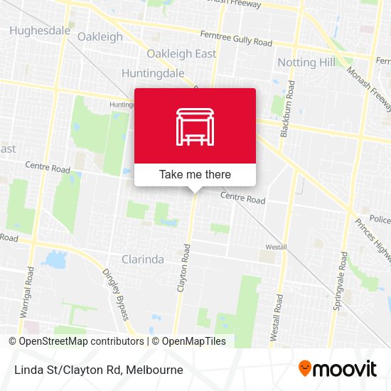 Linda St/Clayton Rd map