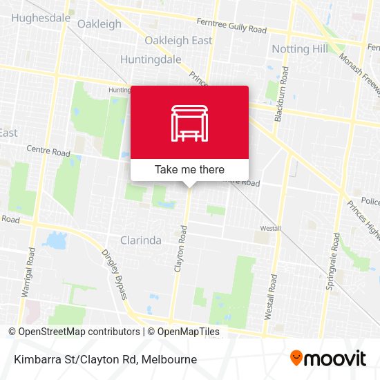 Kimbarra St/Clayton Rd map