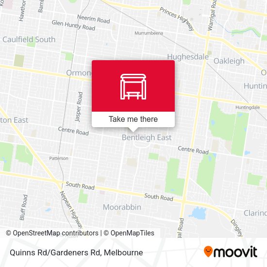 Quinns Rd/Gardeners Rd map