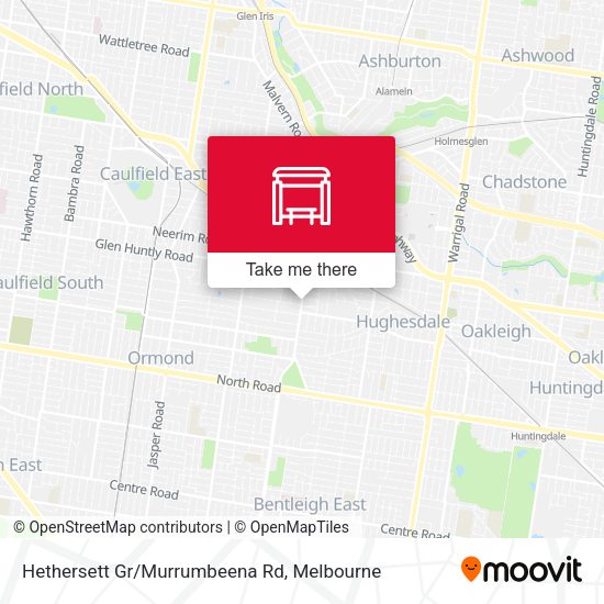 Hethersett Gr/Murrumbeena Rd map