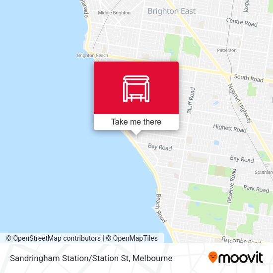 Sandringham Station/Station St map