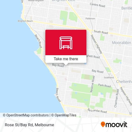 Rose St/Bay Rd map