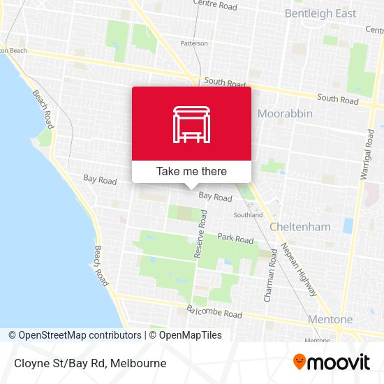 Cloyne St/Bay Rd map