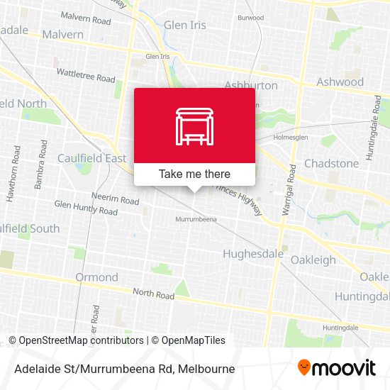 Adelaide St/Murrumbeena Rd map