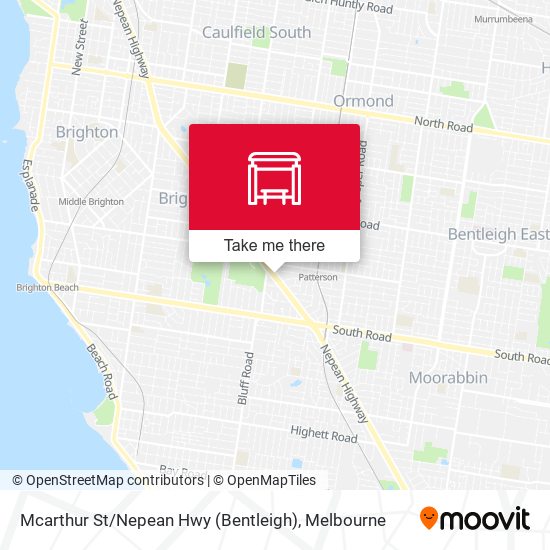 Mapa Mcarthur St / Nepean Hwy (Bentleigh)