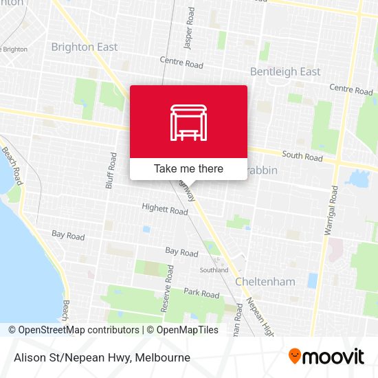 Alison St/Nepean Hwy map