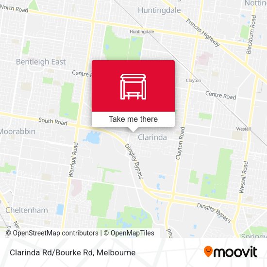 Clarinda Rd/Bourke Rd map