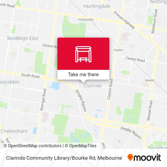 Mapa Clarinda Community Library / Bourke Rd
