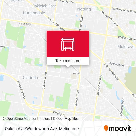Oakes Ave/Wordsworth Ave map