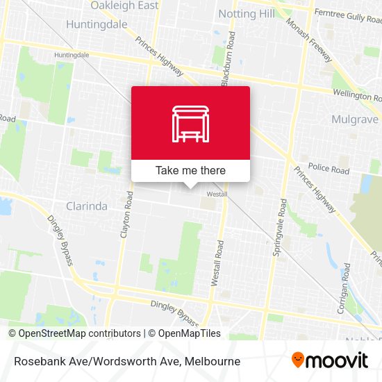 Rosebank Ave/Wordsworth Ave map
