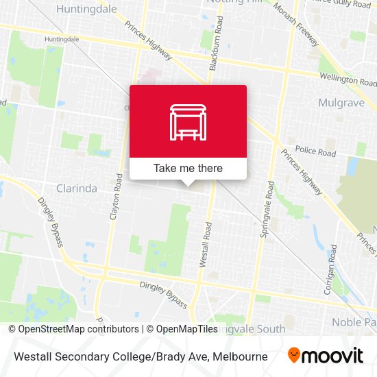 Westall Secondary College / Brady Ave map