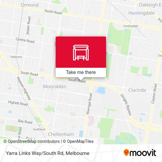 Yarra Links Way/South Rd map
