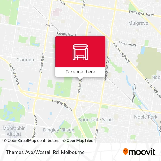Thames Ave/Westall Rd map