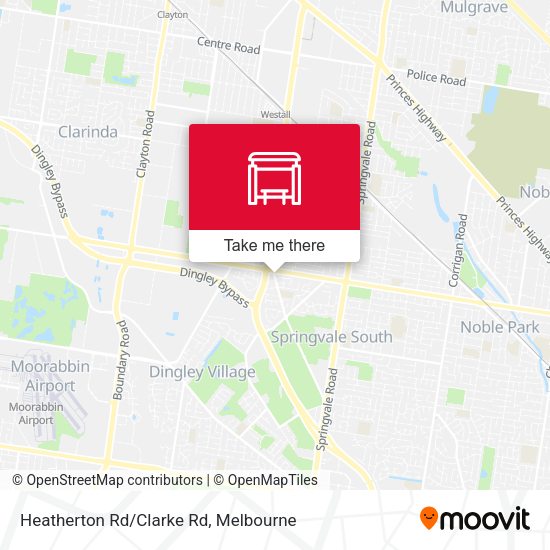Heatherton Rd/Clarke Rd map