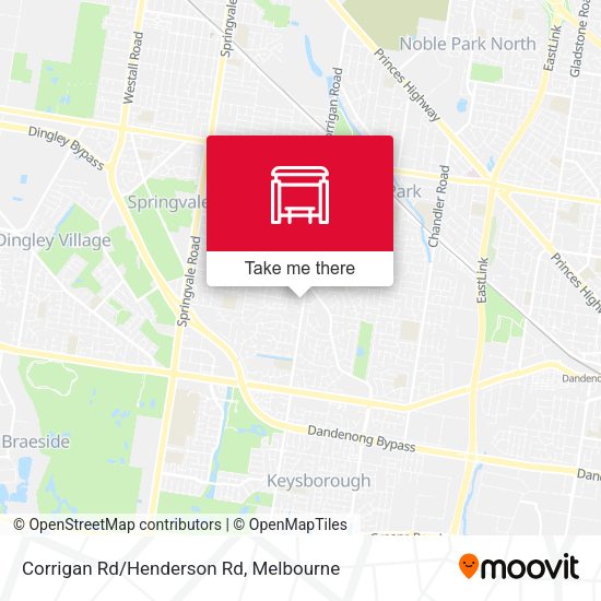 Corrigan Rd/Henderson Rd map