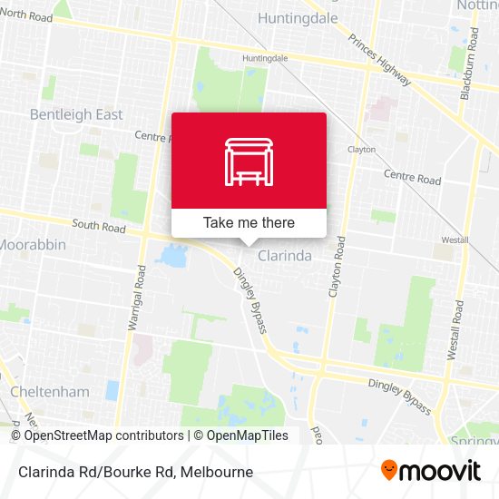 Clarinda Rd/Bourke Rd map