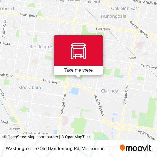 Washington Dr/Old Dandenong Rd map