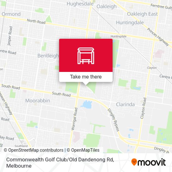 Commonwealth Golf Club / Old Dandenong Rd map