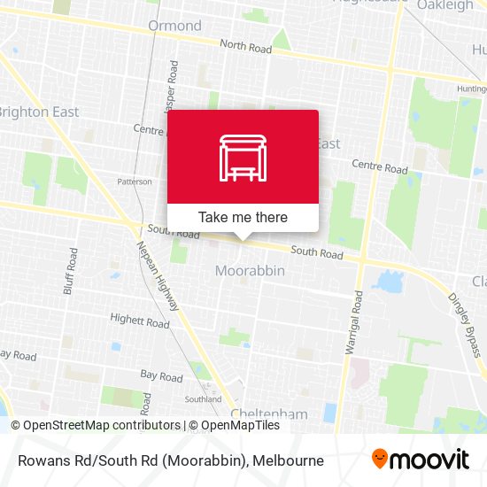 Rowans Rd/South Rd (Moorabbin) map