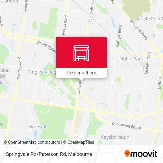 Mapa Springvale Rd/Paterson Rd