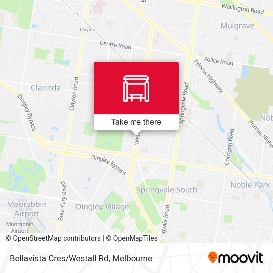 Bellavista Cres/Westall Rd map