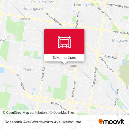 Rosebank Ave/Wordsworth Ave map