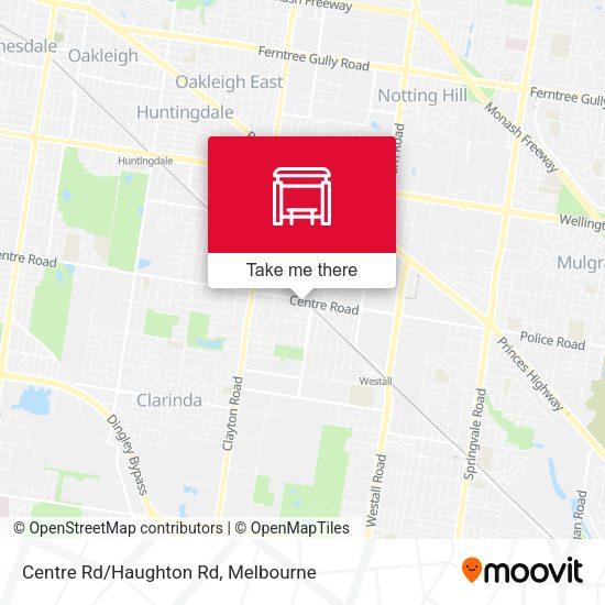 Centre Rd/Haughton Rd map