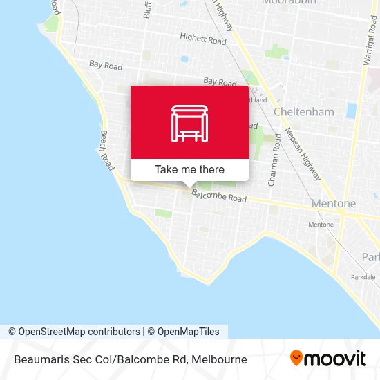 Mapa Beaumaris Sec Col/Balcombe Rd