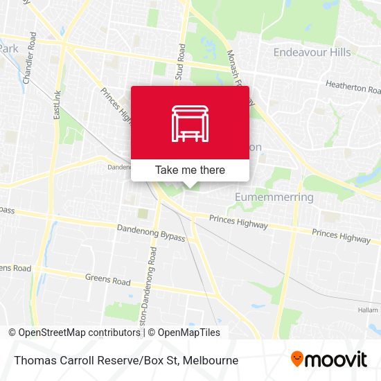 Thomas Carroll Reserve/Box St map