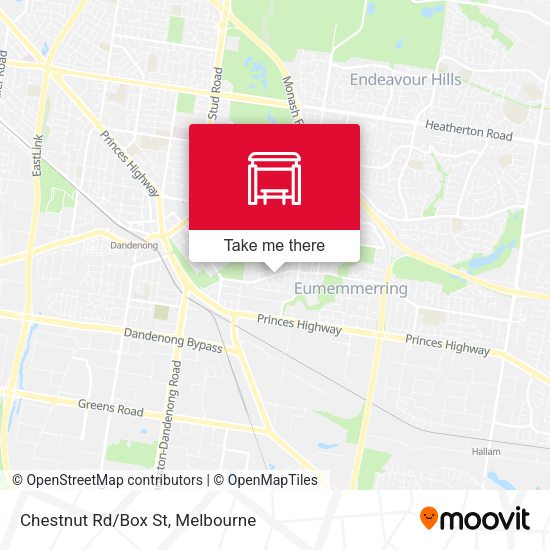 Chestnut Rd/Box St map