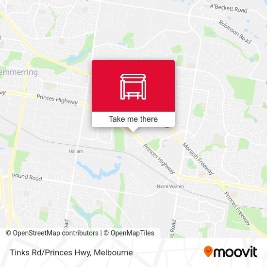 Tinks Rd/Princes Hwy map