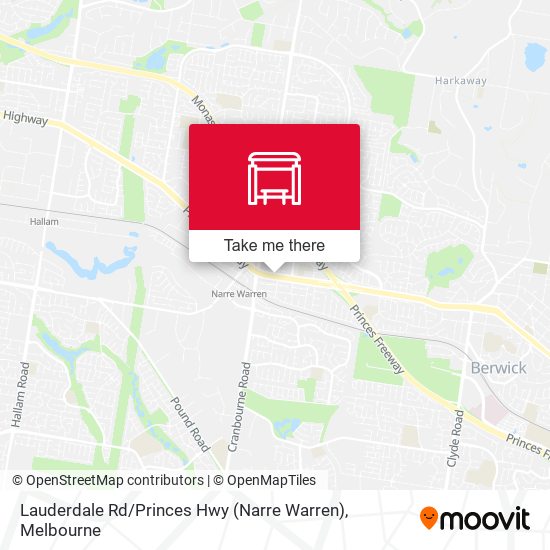 Mapa Lauderdale Rd / Princes Hwy (Narre Warren)