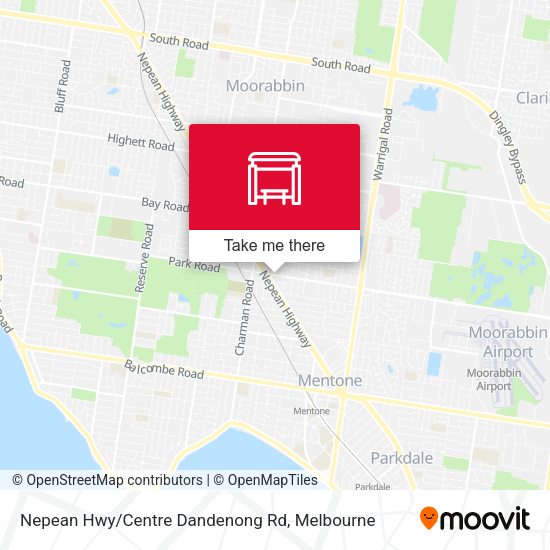 Nepean Hwy/Centre Dandenong Rd map